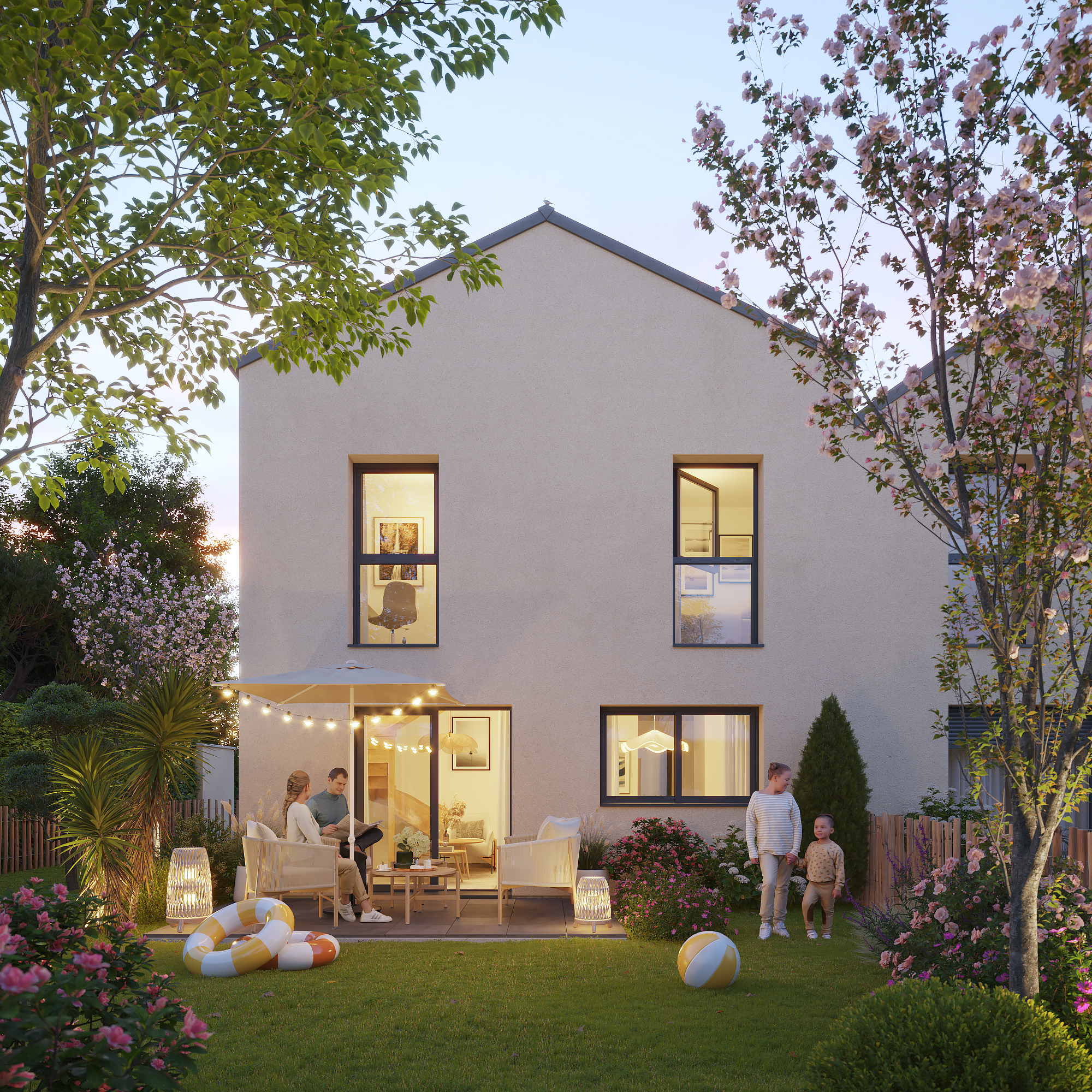 Maison NEUVE LION-SUR-MER 94m² - 700m de la mer - 3 chambres - 2 stationnements